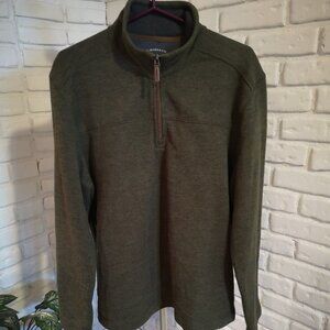 G.H. Bass & Co. Men's Fleece Lined 1/4 Zip Pullover Sweater